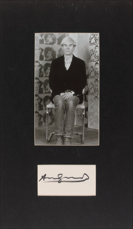 Lot 643 Andy Warhol Signature