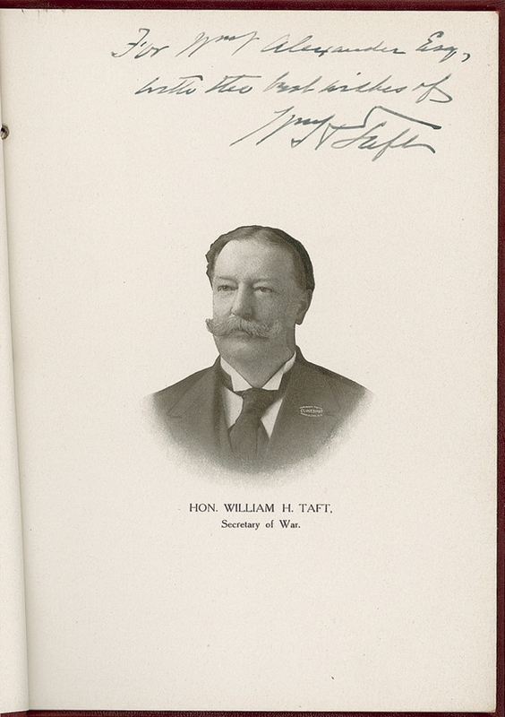 Lot 126 William H. Taft Book