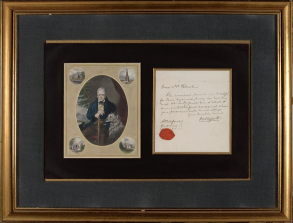 Lot 627 Sir Walter Scott Handwritten Letter Signed