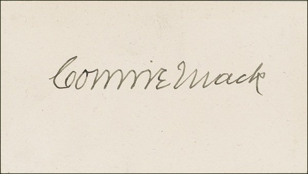 Lot 1424 Connie Mack Signature