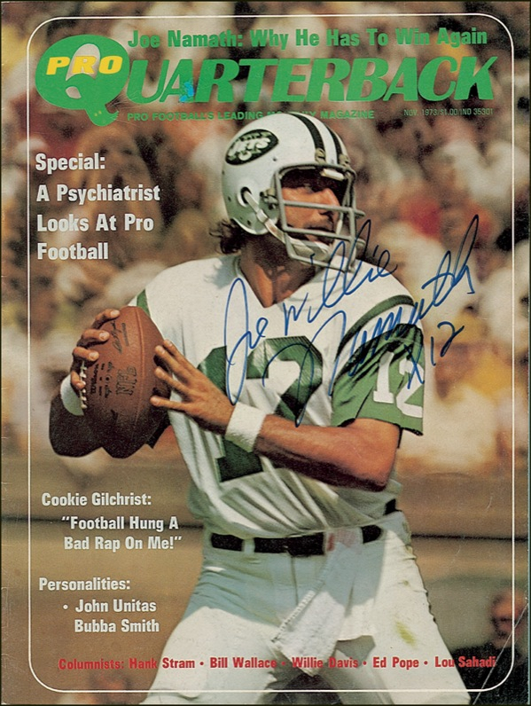 Lot 1452 Joe Namath Magazine Cover