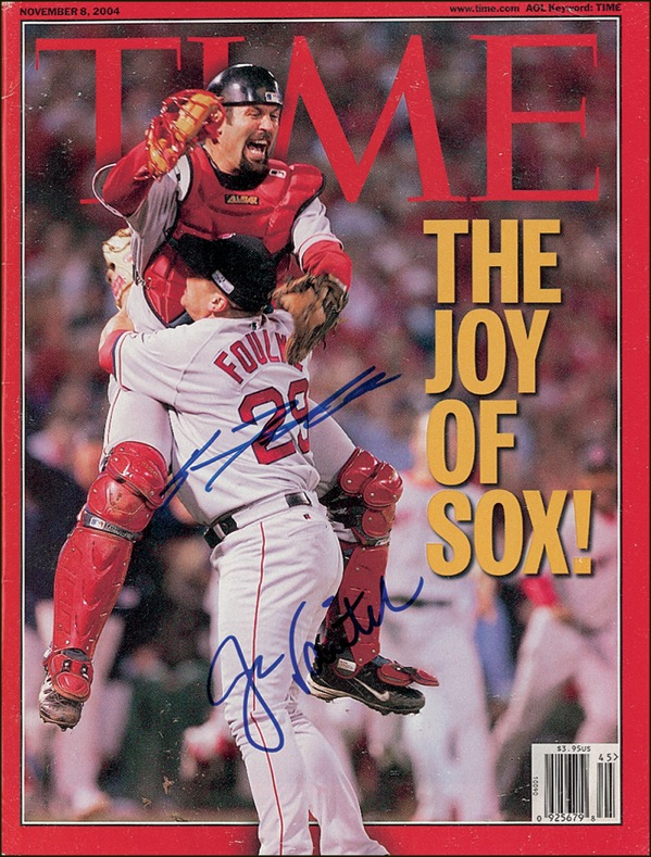Lot 1319 Boston Red Sox: Varitek and Foulke Magazine