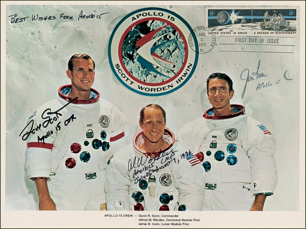 Lot 433 Apollo 15 Signed Photograph