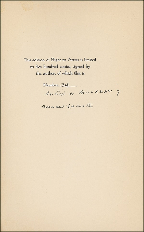Lot 511 Antoine de Sainte-Exupery Book