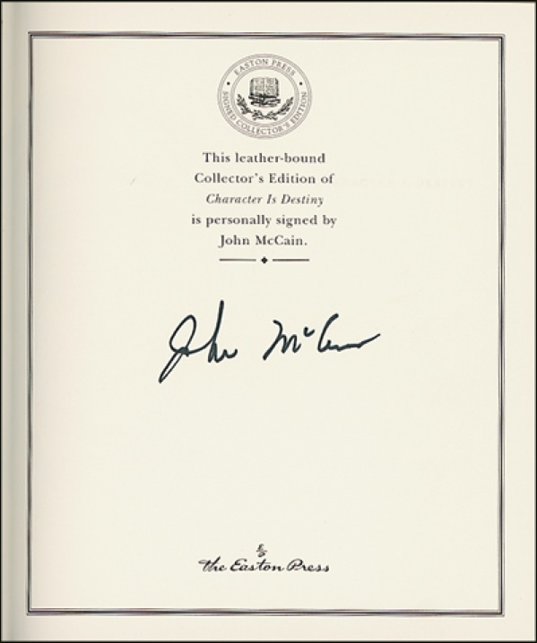 Lot 263 John McCain Book