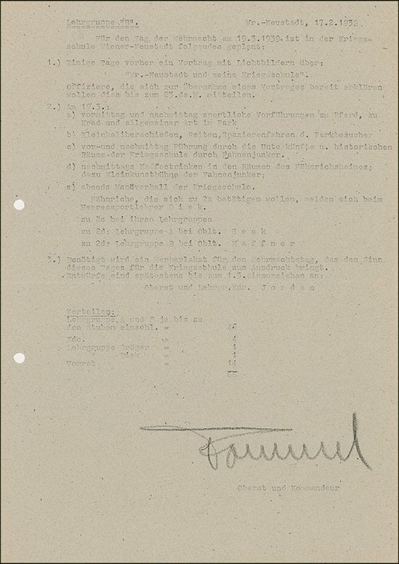 Lot 389 Erwin Rommel Signed Document