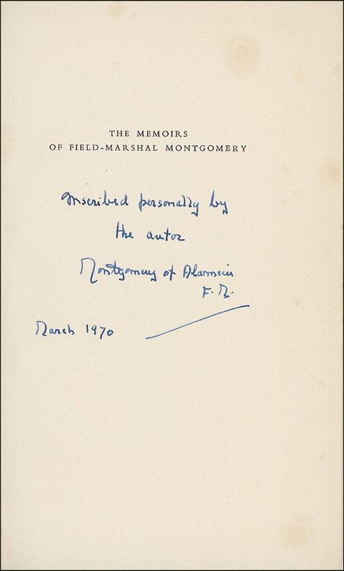 Lot 372 Montgomery of Alamein Book