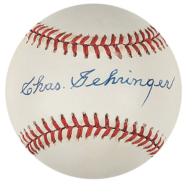 Lot 1371 Charles Gehringer Baseball