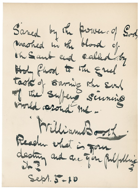 Lot 160 William Booth: ?Reader, what is your destiny??