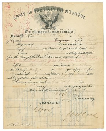 Lot #330 William W. Cooke: Discharging a member of the 7th Cavalry - Image 1