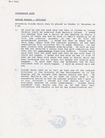 Lot #949 Marlon Brando Sketch - Image 2