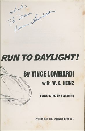 Lot #1417 Vince Lombardi Book - Image 1