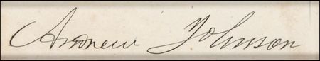 Lot #66 Andrew Johnson Signature - Image 2