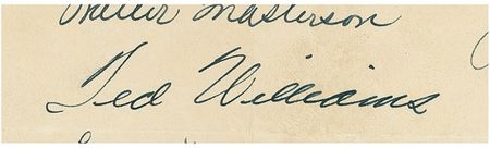 Lot #1533 Ted Williams and the Red Sox Signature - Image 2
