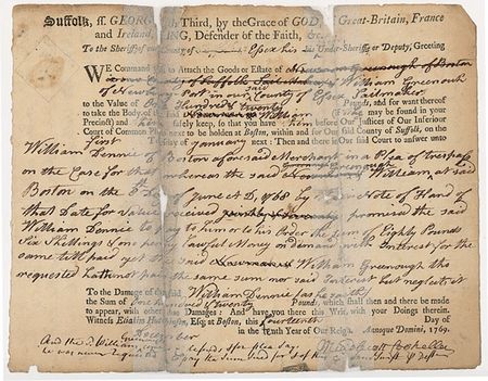 Lot #276 James Otis Endorsement - Image 1