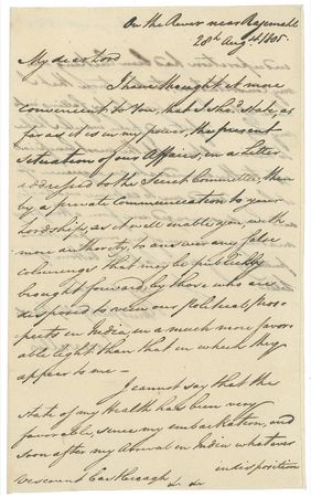 Lot #331 Charles Cornwallis: Two months before his death: ?False colourings ... [of] our political prospects in India? - Image 1