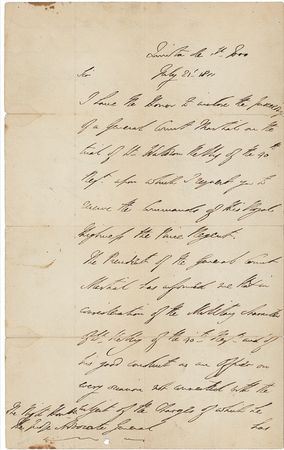 Lot #313 Duke of Wellington Handwritten Letter Signed - Image 1