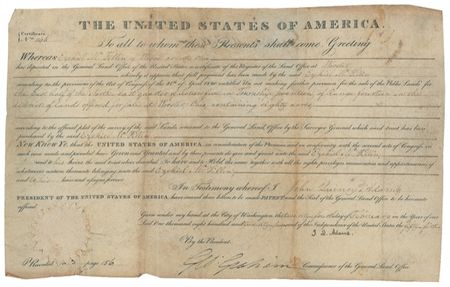 Lot #1 John Quincy Adams Signed Document - Image 1