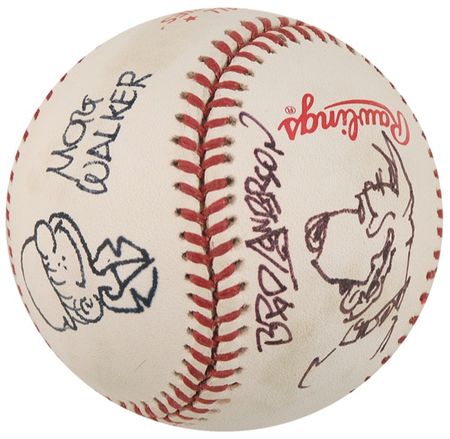 Lot #658 Cartoonists Baseball - Image 1
