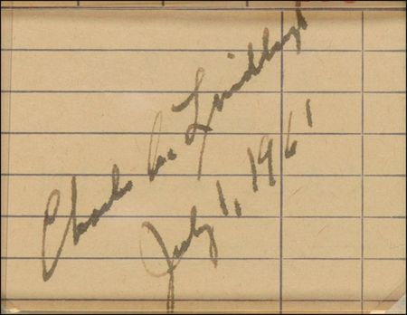 Lot #497 Charles Lindbergh Signature - Image 2