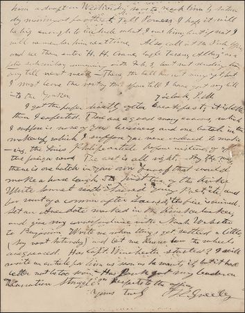 Lot #224 Horace Greeley Handwritten Letter Signed - Image 3