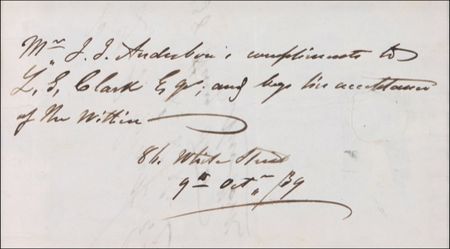 Lot #544 John J. Audubon Signed Note - Image 2