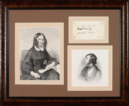 Lot #551 Robert and Elizabeth Barrett Browning Signature - Image 1