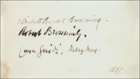 Lot #551 Robert and Elizabeth Barrett Browning Signature - Image 2