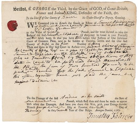 Lot #185 Declaration of Independence: Paine, Robert Treat Endorsement - Image 1