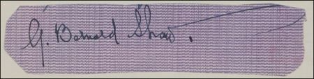 Lot #629 George Bernard Shaw Signature - Image 2