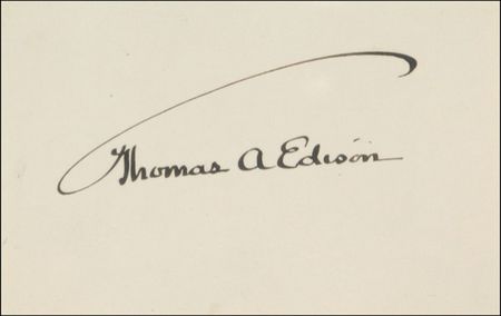 Lot #201 Thomas Edison Signature - Image 2