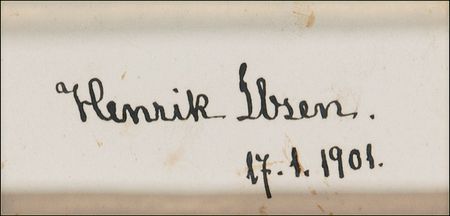 Lot #584 Henrik Ibsen Signature - Image 2