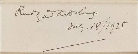 Lot #588 Rudyard Kipling Signature - Image 2