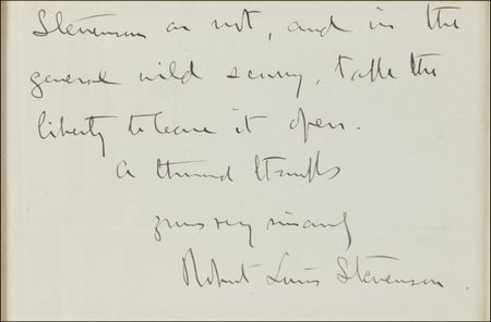 Lot #634 Robert Louis Stevenson Handwritten Letter Signed - Image 2