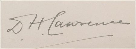 Lot #590 D. H. Lawrence Signature - Image 2