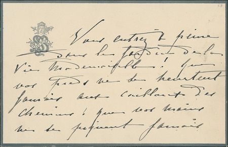 Lot #944 Sarah Bernhardt Handwritten Letter Signed - Image 1