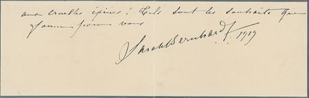 Lot #944 Sarah Bernhardt Handwritten Letter Signed - Image 2