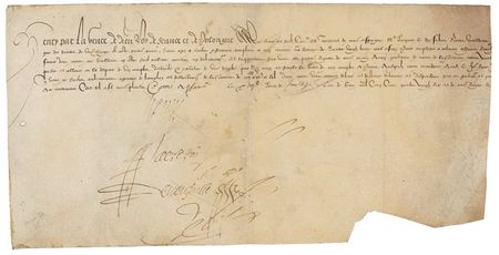Lot #228 Henry III Signed Document - Image 1