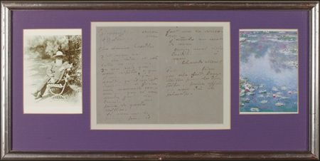 Lot #605 Claude Monet: Monet refuses to haggle: ?If you want to keep the creation it is at a price of four thousand.? - Image 1