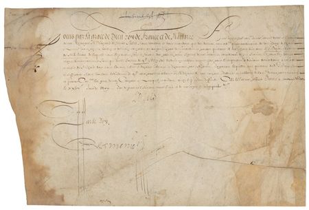 Lot #253 Louis XIII Signed Document - Image 1