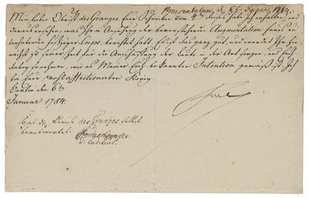 Lot #211 Frederick II Signed Document - Image 1