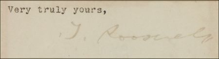 Lot #121 Theodore Roosevelt Signature - Image 2