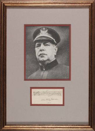 Lot #859 John Philip Sousa Signed Musical Quote - Image 1