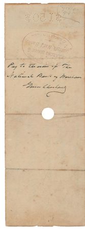 Lot #23 Grover Cleveland Endorsement