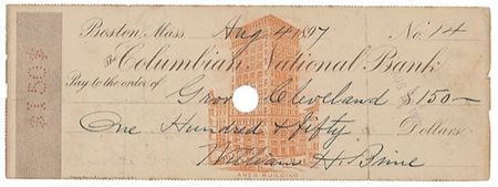 Lot #23 Grover Cleveland Endorsement - Image 2