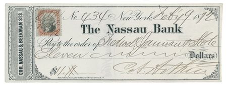 Lot #5 Chester A. Arthur Check