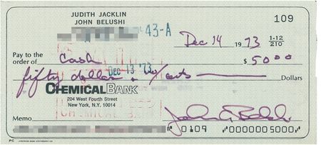 Lot #939 John Belushi Check - Image 2