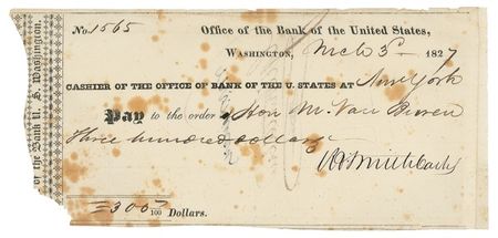 Lot #136 Martin Van Buren Endorsement - Image 1