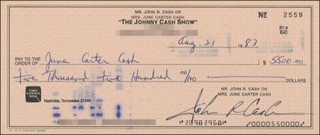 Lot #755 Johnny and June Carter Cash: Cash for June in August from Cash - Image 1