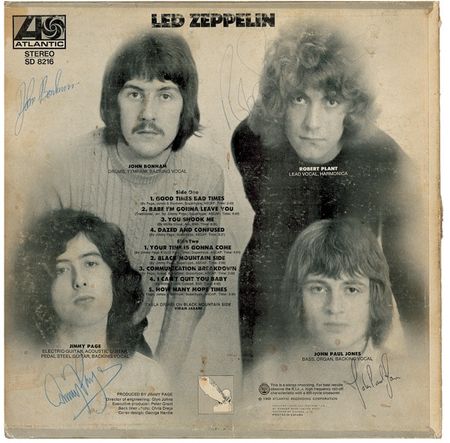 Lot #802 Led Zeppelin: A Classic Rock Classic! Signed By All Four - Image 1